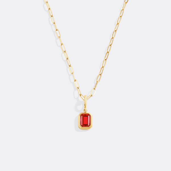 BaguetteBirthstoneCharmNecklace_July