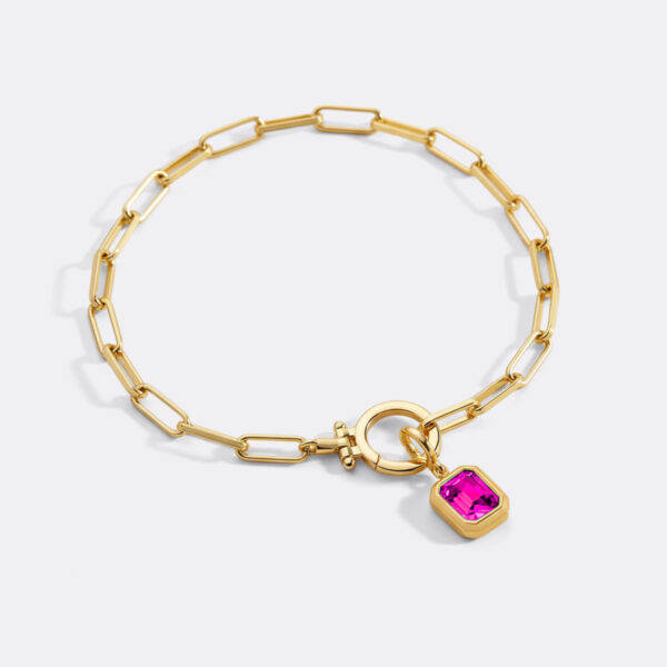 BaguetteBirthstoneCharmonMintPaperclipBraceletpdp1JUL