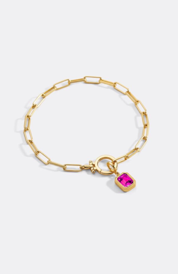 BaguetteBirthstoneCharmonMintPaperclipBraceletpdp1JUL.65padded