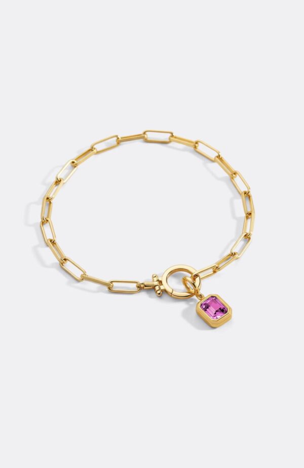 BaguetteBirthstoneCharmonMintPaperclipBraceletpdp1OCT.65padded