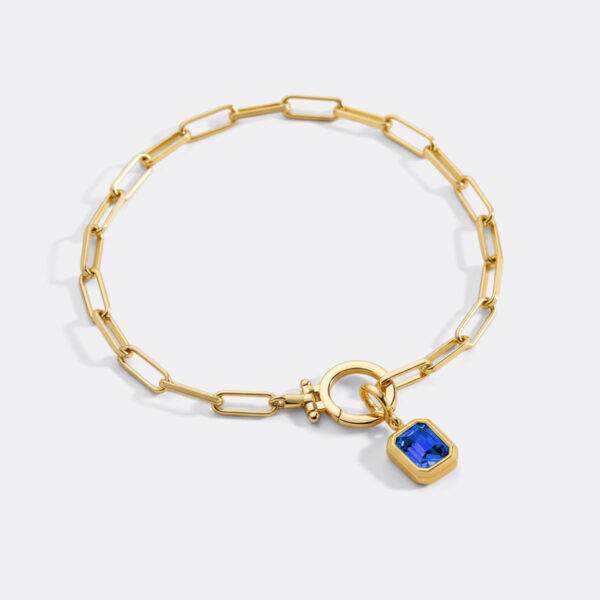 BaguetteBirthstoneCharmonMintPaperclipBraceletpdp1SEP