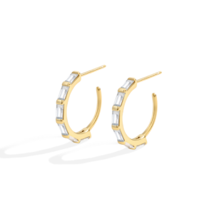Baguette Diamond Hoop Earrings