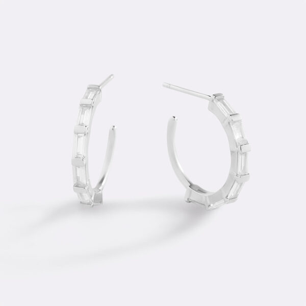BaguetteDiamondHoopEarrings_Silver_main