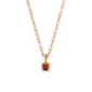 Baguette Birthstone Necklace