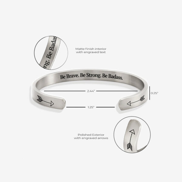 BeBrave.BeStrong.BeBadass.PersonalizableCuffBracelet_silver2