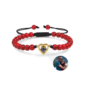 BeadedHeartPhotoBraceletRedMarble