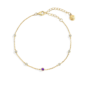 February Birthstone Station Bracelet