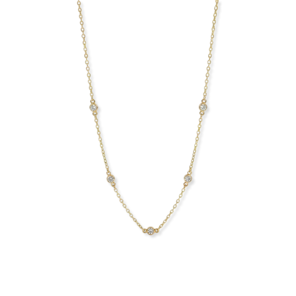Dainty Crystal Station Necklace