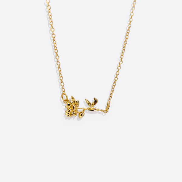 DaintyBirthFlowerNecklaceJanuaryCarnation