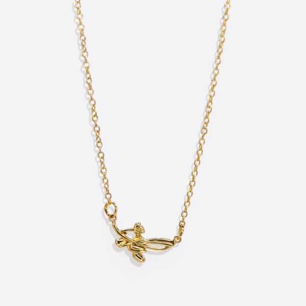 DaintyBirthFlowerNecklaceJulyLarkspur