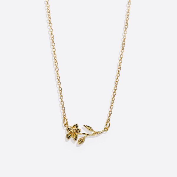 DaintyBirthFlowerNecklaceMarchDaffodil