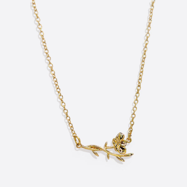 DaintyBirthFlowerNecklaceSeptemberMorningGlory