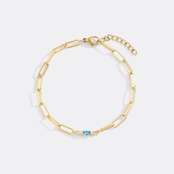 DaintyBirthstoneBaguettePaperclipBracelet_1