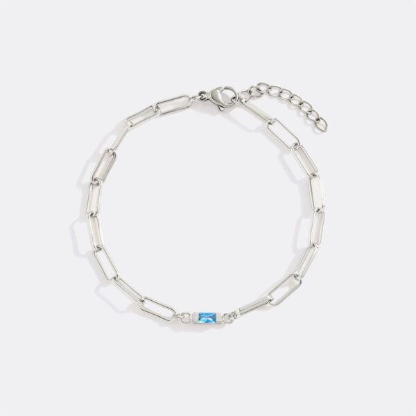 DaintyBirthstoneBaguettePaperclipBracelet_1silver