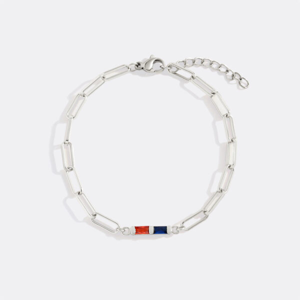 DaintyBirthstoneBaguettePaperclipBracelet_2silver