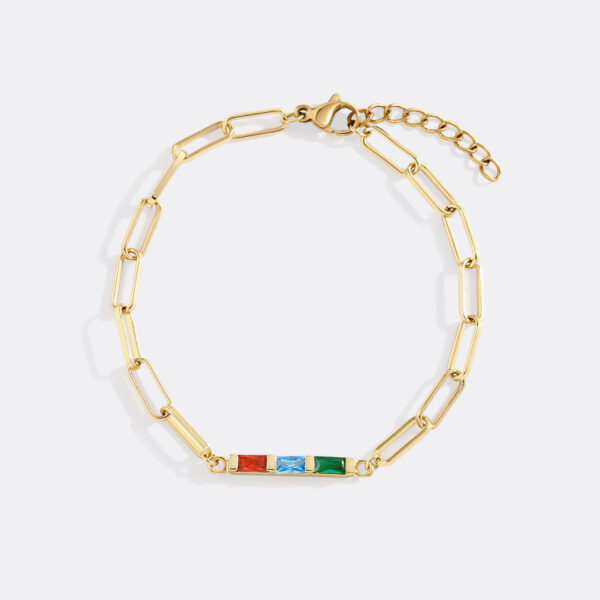 DaintyBirthstoneBaguettePaperclipBracelet_3