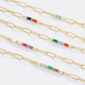DaintyBirthstoneBaguettePaperclipBracelet_5
