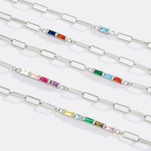 DaintyBirthstoneBaguettePaperclipBracelet_5silver