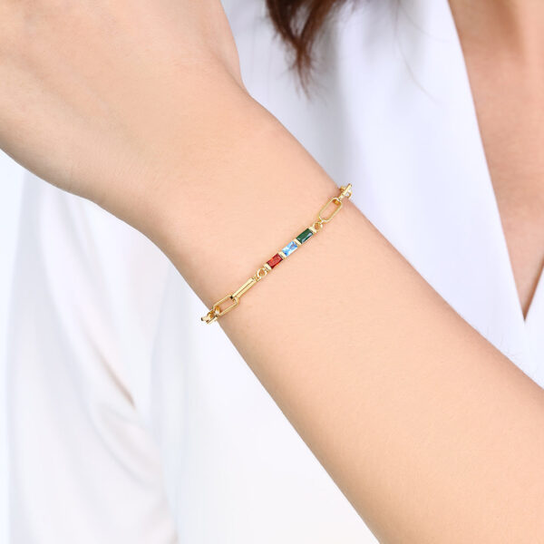DaintyBirthstoneBaguettePaperclipBracelet_6