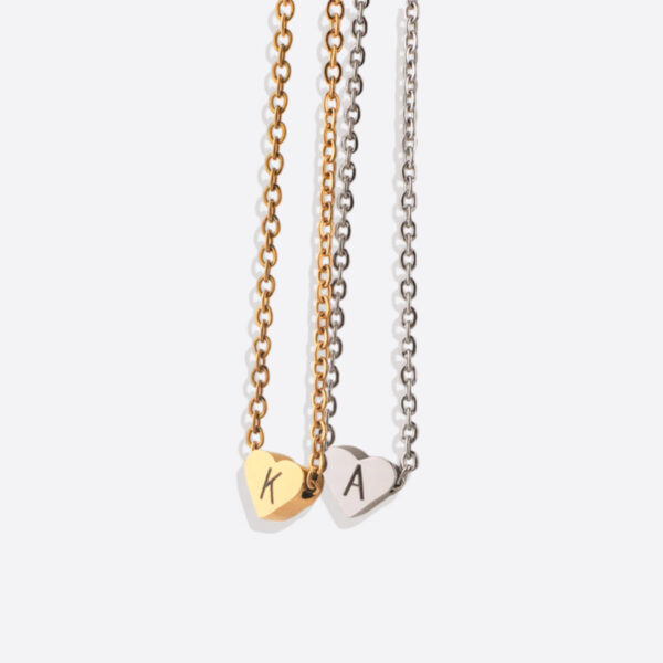 DaintyHeartInitialNecklace