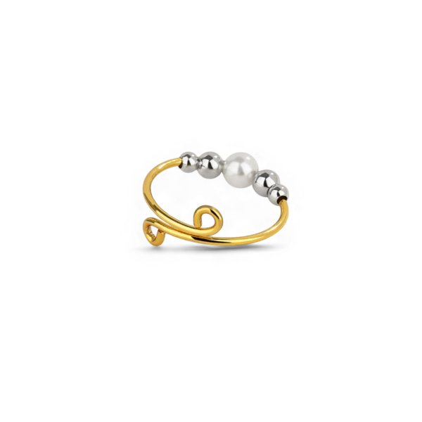 Dainty Adjustable Opal Fidget Ring