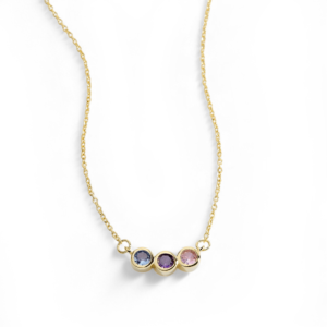 Dainty Family Birthstones Necklace