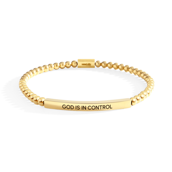God Is In Control Beaded Inspire Bracelet