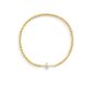 GoldBeadedCrossStretchBracelet-Flatlay-Gold