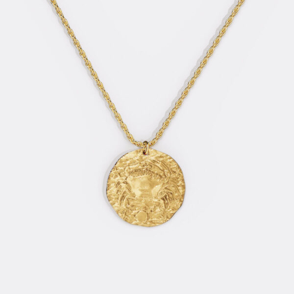 Hammered_Gold_Zodiac_Pendant_Necklace_cancer_1