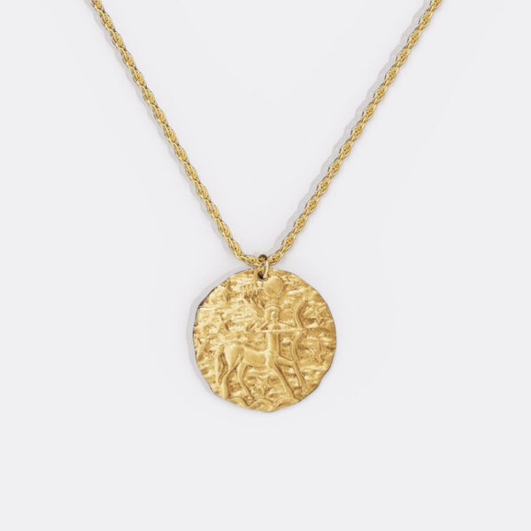 Hammered_Gold_Zodiac_Pendant_Necklace_sagittarius_1