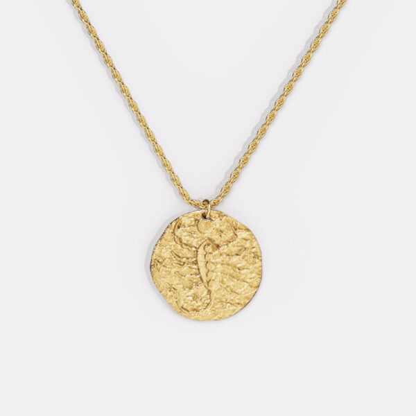 Hammered_Gold_Zodiac_Pendant_Necklace_scorpio_1