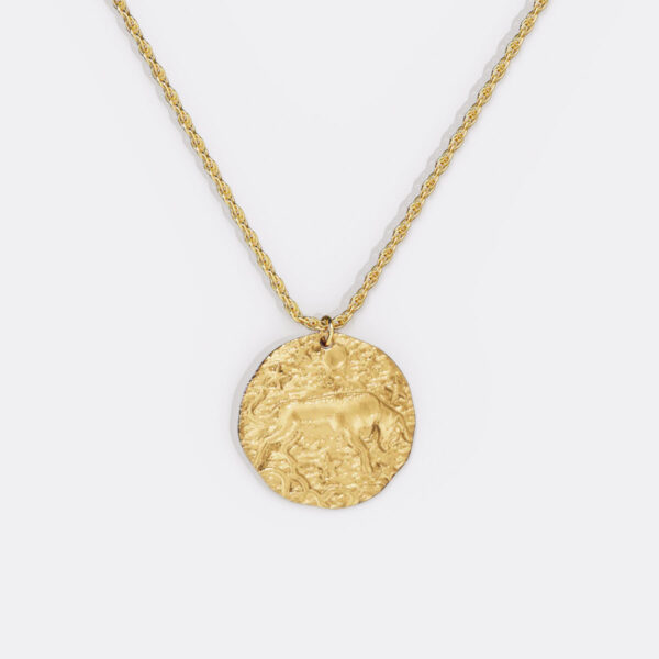 Hammered_Gold_Zodiac_Pendant_Necklace_taurus_1