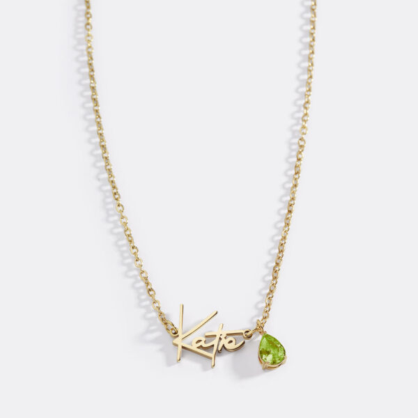 HandmadeBirthstoneNameNecklace-August