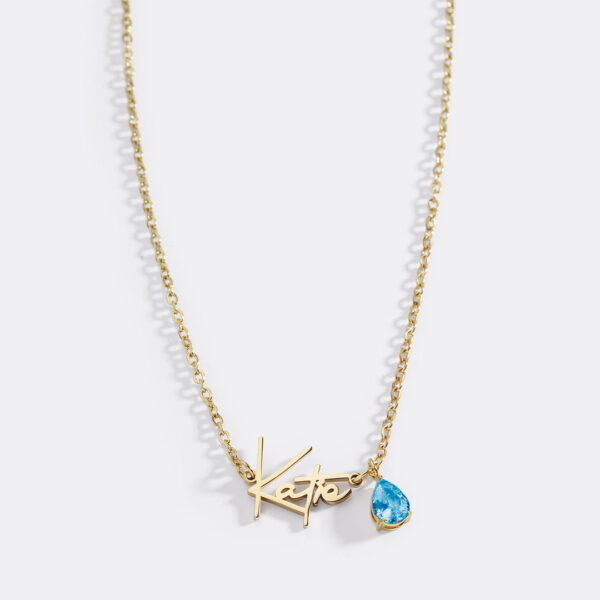 HandmadeBirthstoneNameNecklace-December
