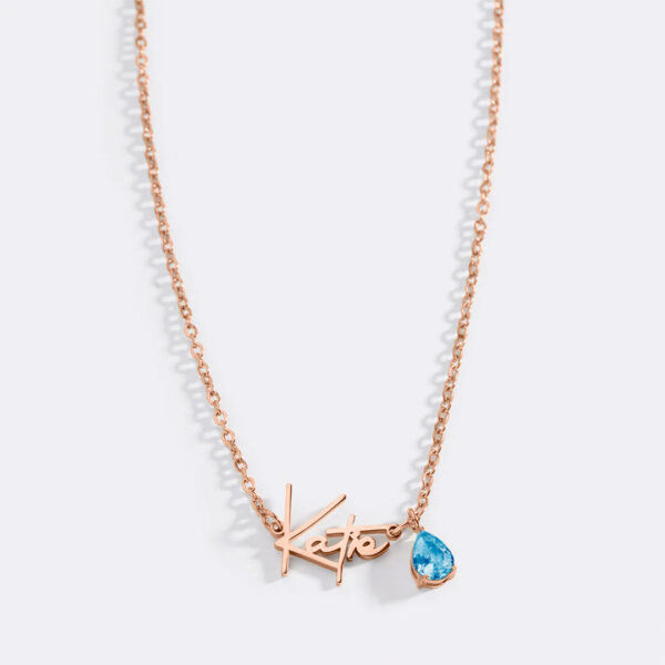 HandmadeBirthstoneNameNecklace-December-rgold