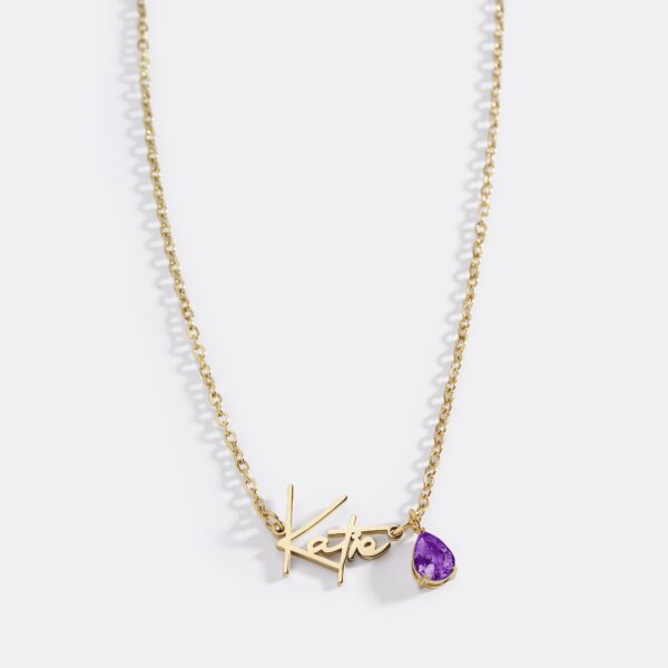 HandmadeBirthstoneNameNecklace-Feb