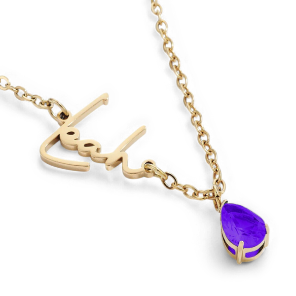HandmadeBirthstoneNameNecklace-Feb