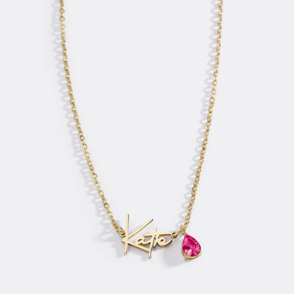 HandmadeBirthstoneNameNecklace-July