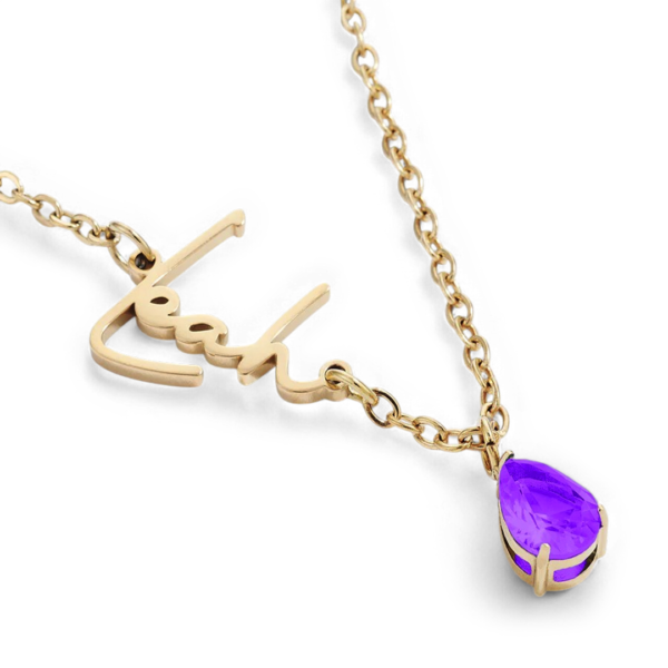 HandmadeBirthstoneNameNecklace-June