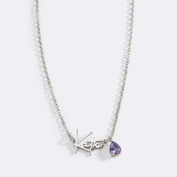 HandmadeBirthstoneNameNecklace-June-silver