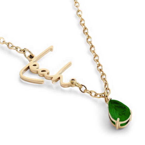 HandmadeBirthstoneNameNecklace-May