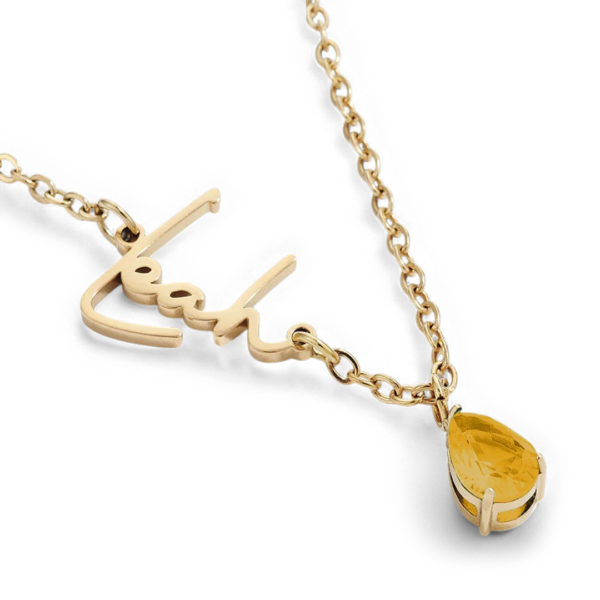 HandmadeBirthstoneNameNecklace-November
