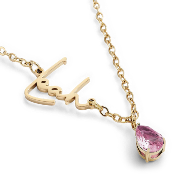 HandmadeBirthstoneNameNecklace-October