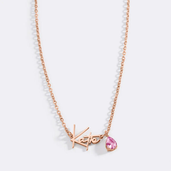 HandmadeBirthstoneNameNecklace-October-rgold