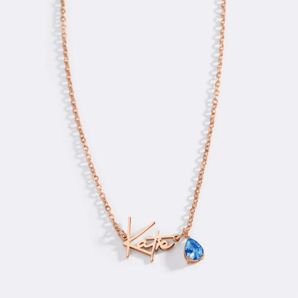 HandmadeBirthstoneNameNecklace-September-rgold