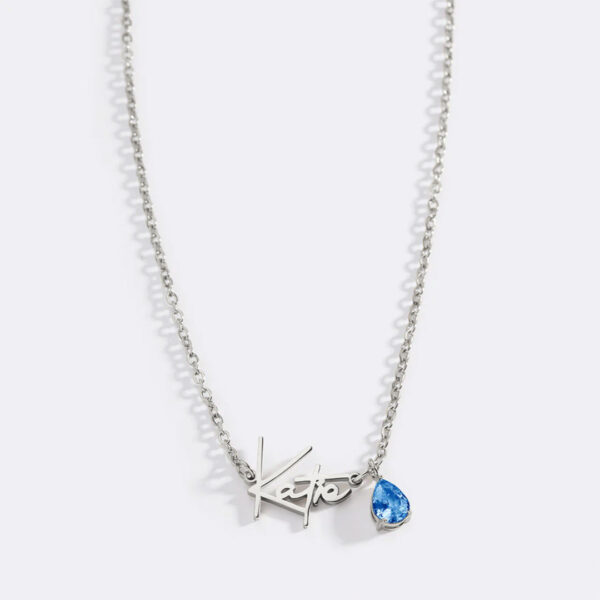 HandmadeBirthstoneNameNecklace-September-silver