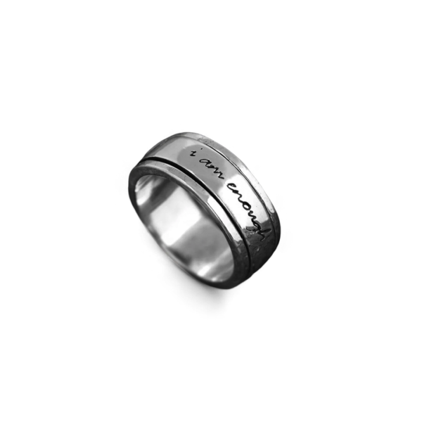 I am Enough Spinning Fidget Ring