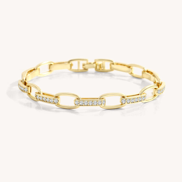 InterlockingDiamondPaperclipbraceletGOLD