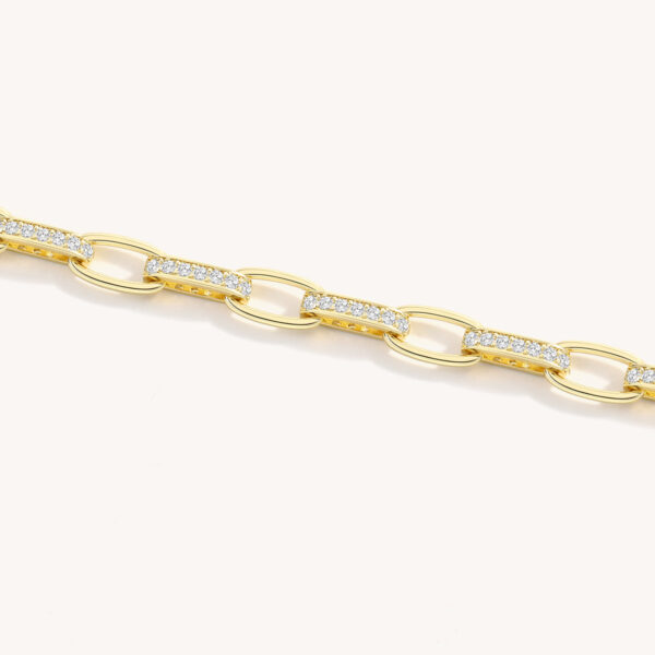 InterlockingDiamondPaperclipbraceletGOLD2