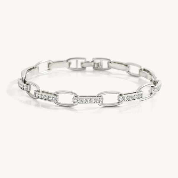 InterlockingDiamondPaperclipbraceletSILVER